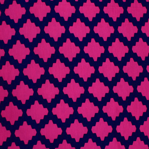 Tiled in Fuchsia/Navy Head Hugger