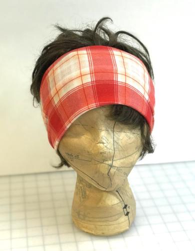 Orangey Plaid Head Hugger