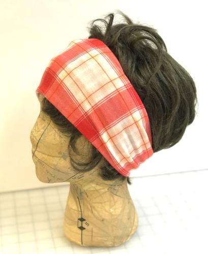 Orangey Plaid Head Hugger