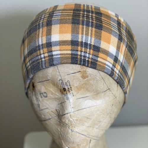 Mustard and Grey Plaid Head Hugger