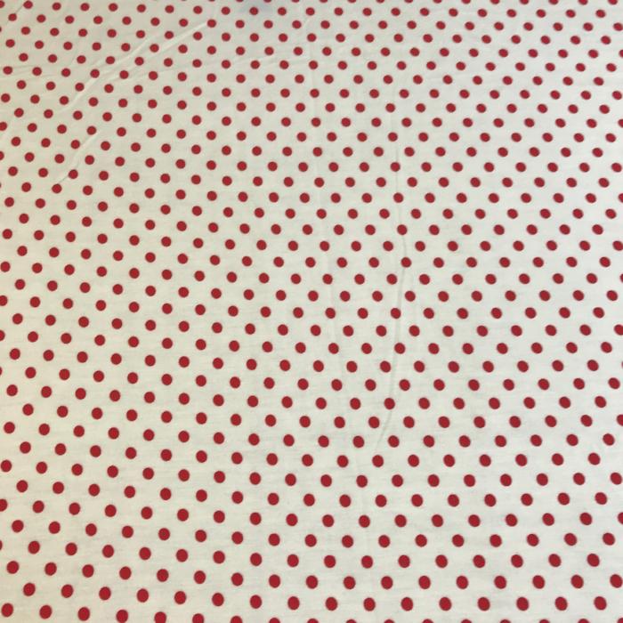 Red on White Tiny Polkadot Head Hugger