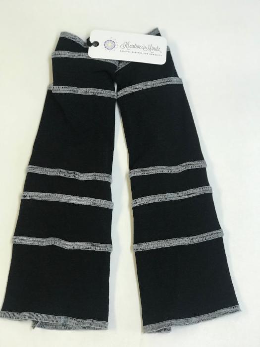 Black with Light Grey Arm Warmers