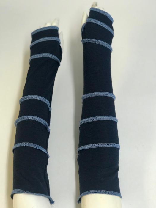 Navy with Sky Blue Arm Warmers