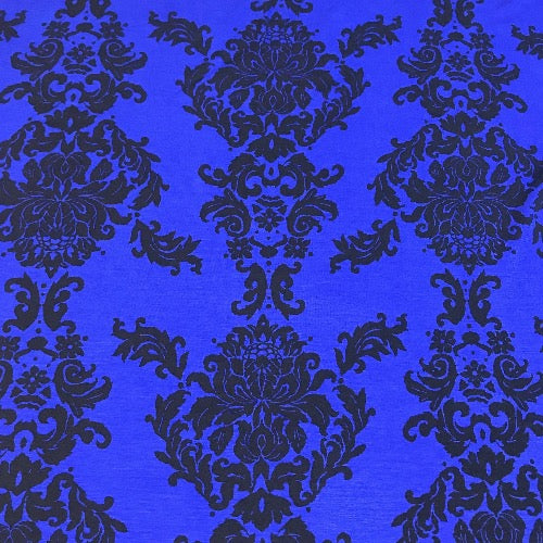 Floral Damask in Blue and Black Head Hugger