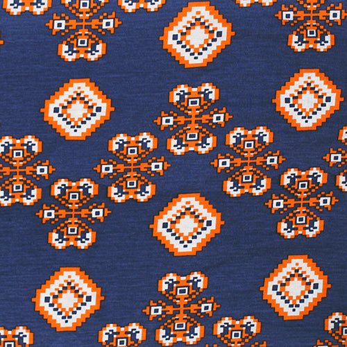 Orange/Navy Cross Stitch Head Hugger