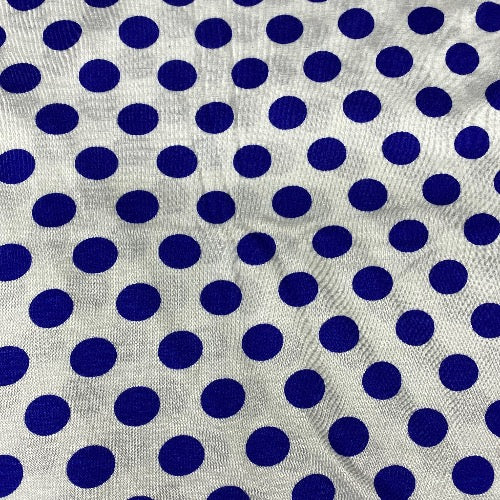 Blue and White Polkadot Head Hugger