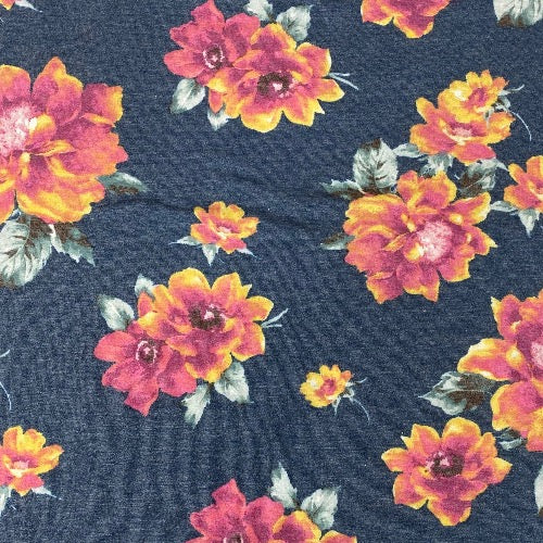 Bright Floral on Dusty Blue Head Hugger