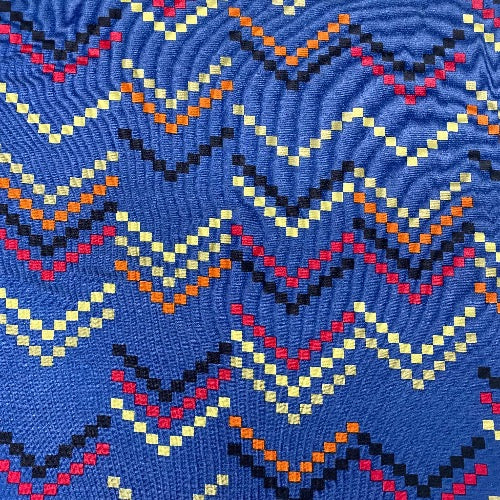 Dotty Chevron on Blue Head Hugger