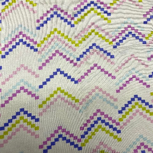 Dotty Chevron on White Head Hugger