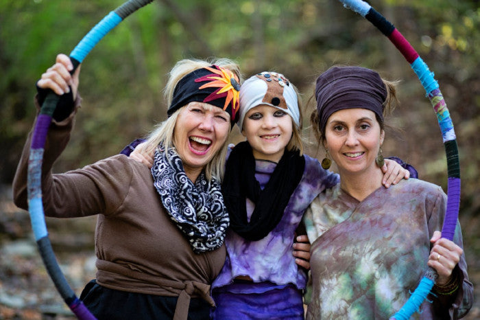 Pink, Blue and Yellow Tie Dye Head Hugger