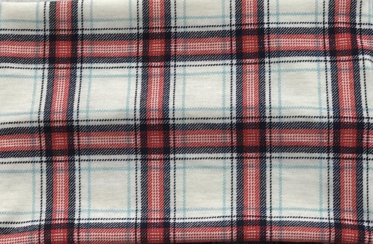 White/Red/Navy Plaid Head Hugger