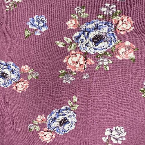 Soft Floral on Mauve Head Hugger